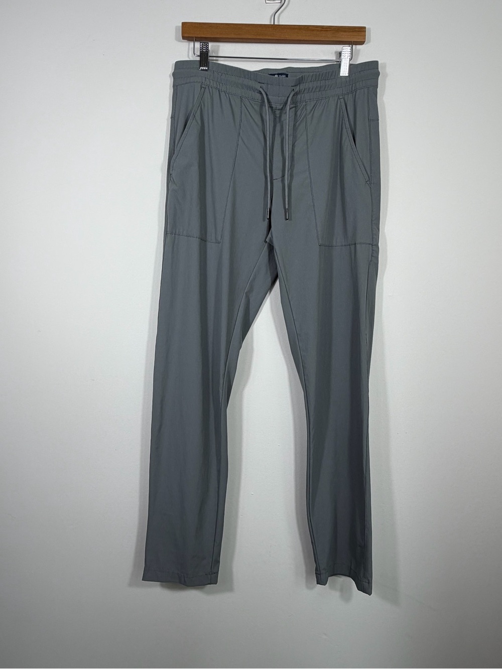 Royal Class Men’s Gray Stretch Nylon Travel Hiking Pants Drawstring Size M